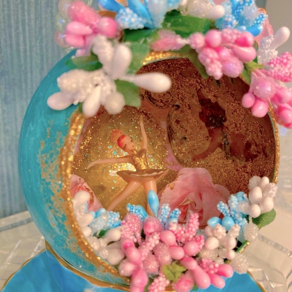 VINTAGE BALLERINA CHRISTMAS DIORAMA ORNAMENT REGENCY HOLLYWOOD MID CENTURY MCM - Picture 4 of 10